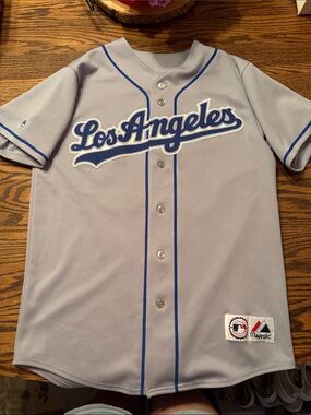 Vintage Majestic Los Angeles Dodgers Eric Gagne 38 Away Jersey USA Made Sz Large